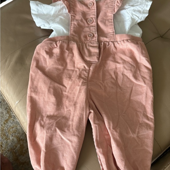 Carter's Peach Ruffled Overalls - Picture 4 of 12